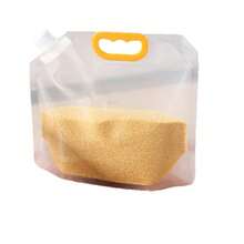 Recipiente de almacenamiento de granos, bolsa hermética, a prueba de humedad y de insectos, recipiente de almacenamiento de harina de cocina, frasco de granos, cubo de arroz, recipiente de arroz para uso doméstico. - Blanco - Ver 6