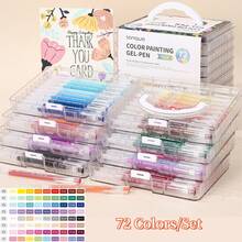 168pcs/72pcs/99pcs/45pcs Neutral Pen Gift Set With Storage Bag, 0.6mm Tip, Large Capacity Writing Pens, Suitable For Manuals, Painting, DIY, Student Grading, Etc. - Sets - View 13