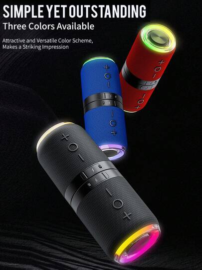 1 Pair Wireless Portable Magnetic 2-In-1 RGB Color Changing Lights + Fabric Mesh Crafted TWS Bluetooth Subwoofer, Supports Bluetooth/TF Card/Radio Playback Modes