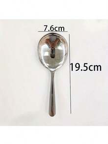 1pc Heavy Duty Commercial & Home Kitchen Ladle, Large Serving Spoon With Heat-Resistant Short Handle, Drainage Hole For Easy Cleaning, Ideal For Restaurants And Households. Made Of 410 Stainless Steel, Ergonomic Handle, Sturdy Structure, Suitable For Professional Chefs. Stainless Steel Spoon, Catering Supplies, Restaurant Equipment. - Multicolor - View 5