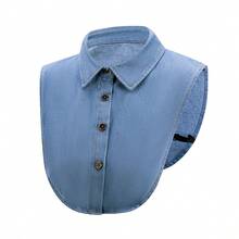 1pc Women's Detachable Denim Pointed Collar Shirt Collar Accessory, Versatile Clothing Accessory Suitable For Autumn/Winter - Multicolor - View 13