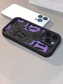 1pc Funny Ghost Face Phone Case Silicone Compatible With IPhone 17 Air 17 16 15 14 13 12 11 Plus Pro Max Shockproof Soft Cover - Multicolor - View 3