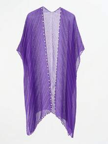 1 buc. Pălărie pentru femei, culoare solidă, cu nasturi din perle, ușoară, versatilă, la modă, cu guler șal, pentru călătorii europene și americane