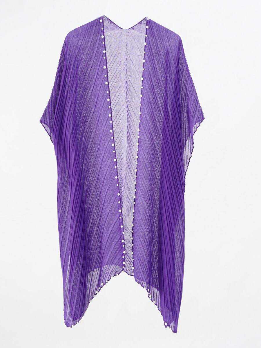 1 buc. Pălărie pentru femei, culoare solidă, cu nasturi din perle, ușoară, versatilă, la modă, cu guler șal, pentru călătorii europene și americane