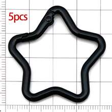 5个星形旋转按扣彩色夹钥匙扣龙虾扣开口钥匙圈，适用于钥匙链、挂绳、吊坠、珠宝、DIY工艺品等 - 彩色 - 查看 13