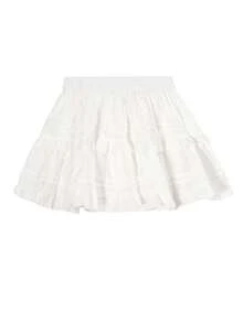 Women's Sweet Ballerina Style White Elastic Waist Puff Mini Skirt, Summer - White - View 5