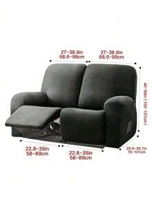 1/2/3pcs Sarung Bantal Sofa Tebal Elastis Sutra Warna Polos, Tahan Air, Elastis, Tahan Debu, Dapat Dicuci, Sarung Kursi Pijat, Tersedia Berbagai Warna, Sarung Sofa Anti Selip Minimalis Modern untuk Semua Musim, Dekorasi Rumah - Dark Grey - View 4