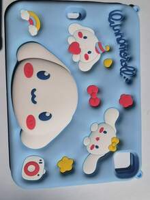 Sanrio Hello Kitty卡通可爱保护套，适用于iPad Mini 1234567/789th/Air/Pro（蓝色），防震、防刮、防摔、防滑、防指纹，带支架，耐刮擦，硅胶材质，是节日礼物佳品，简约时尚，也适用于iPad 7.9、8.3、9.7、10.2、10.5、10.9、11英寸。