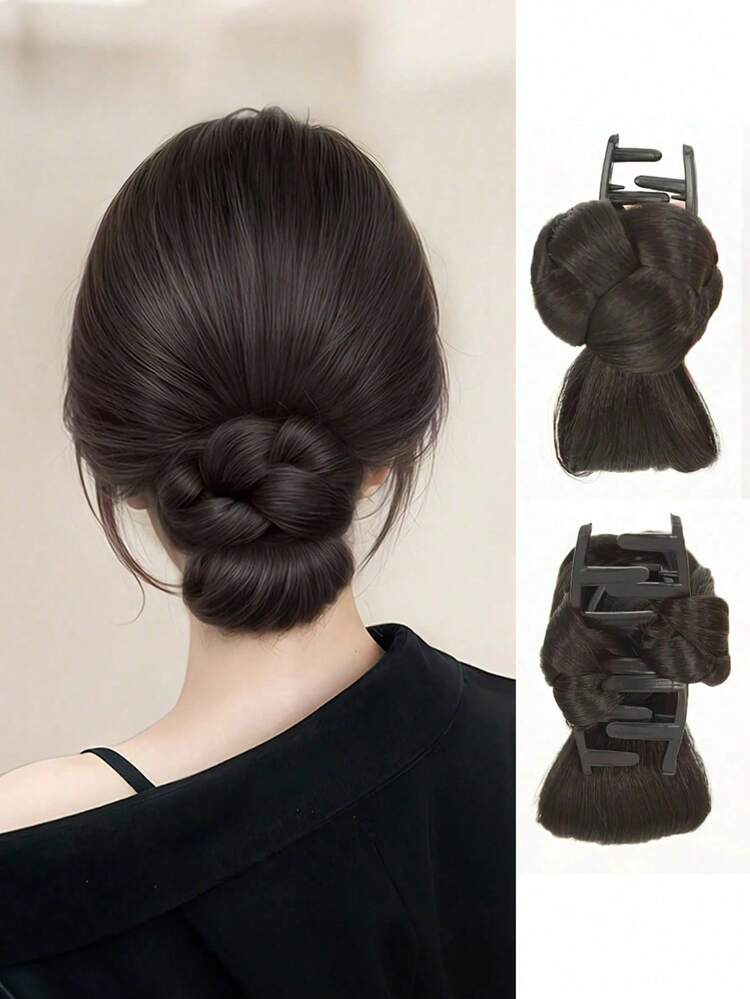 1pc Messy Bun Hairstyle Wig With Claw Clip, Fashionable Upgraded Synthetic Claw Clip Bun, Elegant High-Temperature Fiber Wig Designed For Women, Easy To Use Without Tools, Perfect For Casual Styling, An Ideal Choice For Women As Casual Hair Accessory, Elegant Hair Clip And Stylish Hair Pin. Women Hair Accessories Women Hair Claws - Multicolor - View 11