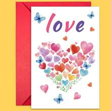 5张情人节贺卡，新款大号情人节贺卡和信封套装，浪漫心形贺卡，附手写甜蜜情书，完美表达对伴侣或爱人的爱意。 - T02040176 - 查看 11