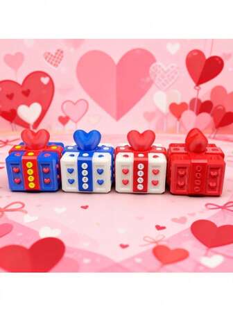 1pc Creative Gift Box Toy, 3D Printed Gift Box, Suitable For Desktop Decor, Exquisite Collectible, Christmas, Thanksgiving, Valentine's Day Gift