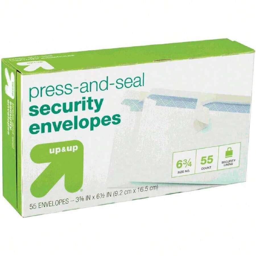 Sobres en caja de 3.625 x 6.5 pulgadas, 55/Pkg-Security #6,38268508 - Blanco - Ver 1