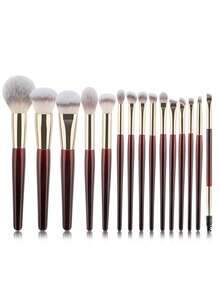 15Pcs Professional Makeup Brushes Set Premium Synthetic Foundation Concealer Eyeshadow Brush Set Premium Synthetic Make Up Brushes For Liquid, Cream & Powder Eyeshadow - Multicolor - View 12
