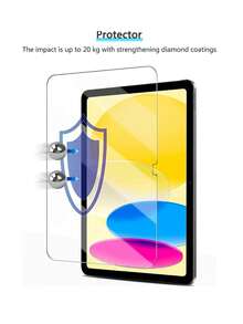 1pc IPad Tempered Glass Screen Protector - High Definition, High Transparency, Anti-Scratch, Anti-Drop, Full Screen Coverage, Strong Anti-Fingerprint, Sensitive Touch, Compatible With IPad (Air 4, 5, 6)/(7, 8, 9, 10th Gen)/IPad 11 1A16(2025)
