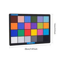 24-Color Professional Color Calibration Card With 24-Step Color Scale (Including White Balance) - Suitable For DSLR/Mirrorless Cameras, Video Post-Production And Film Grading - Essential Tool For Photographers And Videographers