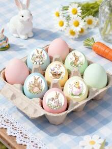 500 miếng/cuộn Hình dán thỏ Phục Sinh, Thẻ gói quà thiết kế trứng thỏ Phục Sinh, Trang trí Phục Sinh, Vật dụng gói quà Phục Sinh, Hình dán tự dính Phục Sinh để tự làm quà tặng, Nhãn dán phong bì, Niêm phong gói hàng, Hình dán sổ tay, Hình dán chai, Hình dán trang trí quà tặng sự kiện mùa xuân Phục Sinh, Trang trí tiệc Phục Sinh vui vẻ, Vật dụng tiệc Phục Sinh, Quà tặng Phục Sinh, Quà lưu niệm tiệc tùng - chú thỏ màu nước - Xem 5