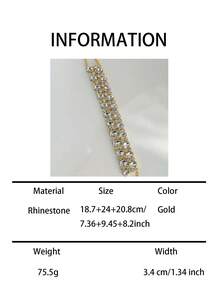 Multi-Layer Asymmetrical Crystal Necklace, Bridal Wedding Jewelry Accessory - Gold - View 4