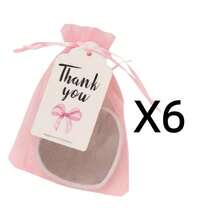 18pcs/6sets Pink Mirror Card Pouch Set, Includes 6 Mirrors, 6 Zipper Pouches And 6 Thank You Cards. The Set Contains A Heart-Shaped Makeup Mirror, A Clear Bag, And A Cute Portable Small Mirror, Perfect As A Wedding Or Party Gift.