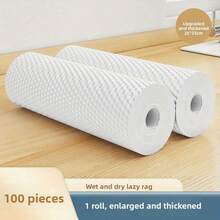 可水洗厨房纸巾，吸水性强，不粘油，卷装，聚酯纤维材质，适用于厨房、汽车、客厅、浴室、卧室等场所。是厨房清洁的必备品，也是厨房的装饰品。 - 彩色 - 查看 7