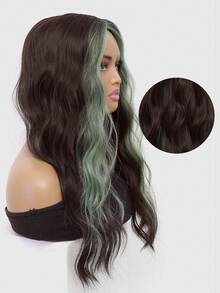 XOUJE Tóc giả dài 26 inch màu nâu sẫm bóng mượt pha xanh lá cây, kiểu gợn sóng, rẽ ngôi giữa, phù hợp cho nữ. Mềm mại, bồng bềnh, nhẹ, thoáng khí. Thời trang cho các lễ hội, hẹn hò, kỳ nghỉ, chụp ảnh, cosplay, tiệc tùng sang trọng, lễ hội âm nhạc, tụ họp thường ngày, phong cách Lolita. - Điểm nhấn màu xanh lá cây - Xem 9
