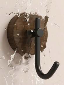 4/3/2/1PC Walnut Door Hook Bathroom Towel Rack Coat Hook (With Adhesive Backing, No Punching Required) Single Wall Hook Hanging Clothes Nordic Bathroom Coat Hook, No Punching Required, Solid Wood (Please Note: Only Suitable Bathroom Daily Necessities, Do Not Hang Heavy Items, Otherwise It Will Fall Off) - Nhiều màu - Xem 2