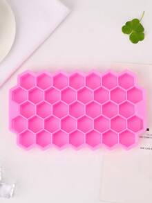 1pc Silicone Honeycomb Ice Cube Tray With Lid, 37 Grids Stackable Ice Cube Mold, Easy Release Ice Cube Maker, Back To School Season - Multicolor - View 9