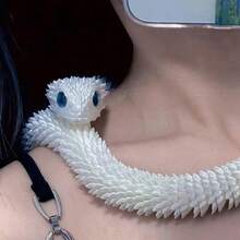 45cm/17.72in 3D Printed Toy Viper Snake Glow-In-The-Dark Articulated Model, Movable Joints, Small Gift, Craft, 3D Printed Model, Holiday Gift, Party Favor - Multicolor - View 2