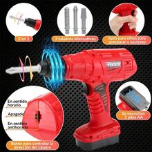 JCH-Nasjac Herramientas Juguete para Niños 57Pcs Juego de Herramientas Niños con Chaleco Taladro Eléctrico Casco  Caja de Herramientas Construcción para Juego de Roles Regalos de Navidad Niño - como en la foto - Ver 4