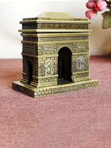 1 szt. Dekoracja w stylu vintage Łuk Triumfalny, model ze stopu Łuku Triumfalnego, wyjątkowa dekoracja biurka do domu i biura, modny styl retro, pasuje do różnych stylów wnętrz, prosta konstrukcja, klasyczny design, świetny prezent dla przyjaciół i rodziny - Wielokolorowe - Zobacz 6