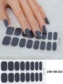 UV Gel Nail Stickers, Suitable For Any UV Lamp, Long-Lasting Nail Stickers, Easy To Apply And Remove, Designed For Women - Dark Green - View 7