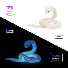 45cm/17.72in 3D Printed Toy Viper Snake Glow-In-The-Dark Articulated Model, Movable Joints, Small Gift, Craft, 3D Printed Model, Holiday Gift, Party Favor - Multicolor - View 6