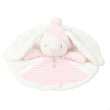 Chupete de bebé toalla conejo suave tacto dormir peluche juguete regalo de nacimiento 25cm*25cm - Blanco - Ver 1