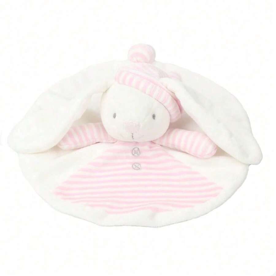 Chupete de bebé toalla conejo suave tacto dormir peluche juguete regalo de nacimiento 25cm*25cm - Blanco - Ver 1
