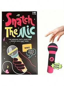 Tabletop Microphone Grabbing Game, 250 Lyric Voice Changer, Family Karaoke Party Game, 2-10 Players Fun Board Game, Family Party Ice Breaker Tool, Add More Fun To Parties, Christmas Gift