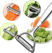 1pc Multi-Purpose Stainless Steel Peeler - Effortlessly Peel Potatoes, Cucumbers And Carrots - Perfect For Kitchen, Restaurant And Hotel Use - Máy cạo da - Xem 3