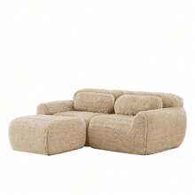 Sofas & Couches - Light Khaki + Plush + 2 Seat - View 5
