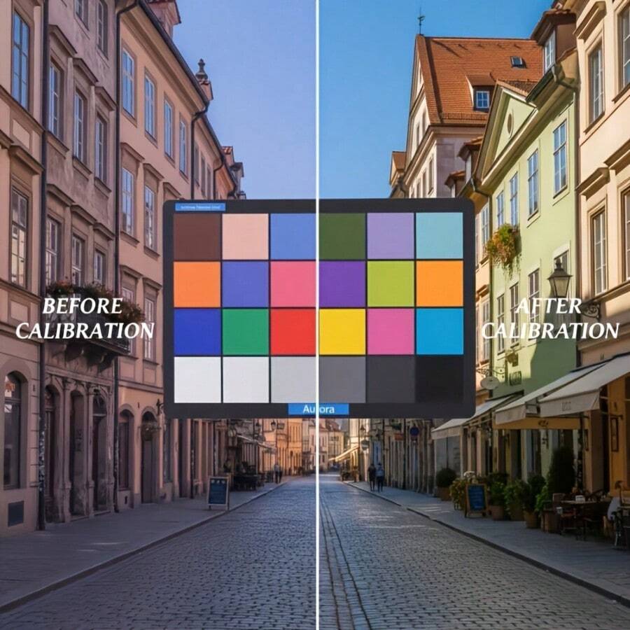 24-Color Professional Color Calibration Card With 24-Step Color Scale (Including White Balance) - Suitable For DSLR/Mirrorless Cameras, Video Post-Production And Film Grading - Essential Tool For Photographers And Videographers