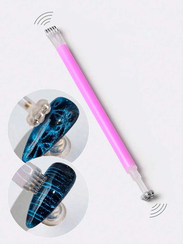 6件套猫眼美甲磁性工具套装，多图案磁性工具，含点钻笔，美甲套装 - 彩色 - 查看 5