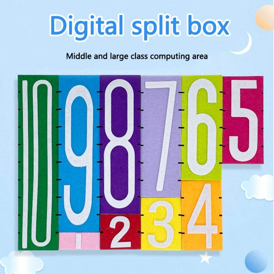 qixi 1 Set Numeric Separation And Combination Blocks Educational Toy, Felt Fabric Math Learning Model For Preschool And Elementary School, Develop Thinking Skills - Multicolor - View 1