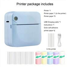 GOTOOGO Mini Thermal Printer, Portable Inkless Printer, Compact Pocket Printer, Compatible With IOS And Android, For Printing Photos, Diaries, DIY Works, Children's Electronics, Fujifilm Cameras, Children's Cameras, Film Cameras - Multicolor - View 25