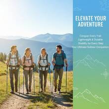 Lightweight Aluminum Alloy Trekking Pole, Telescopic Adjustable, Hiking Stick, Anti-Slip, Outdoor Hiking Pole - Multicolor - View 8