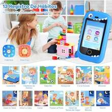 Smartphone para Niños, Teléfono de Juguete con Doble Cámara, Pantalla Táctil, Llamada SOS, Juegos y Música, Navidad, Cumpleaños, Regalo para Niños de 3 a 12 Años - 10,53 * 6,08 cm - Ver 5