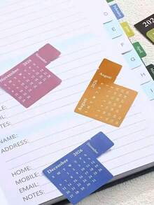 2026 Year Labels Self-Adhesive Stickers Index Stickers Diary Classification Stickers, 2 Sheets Of 12 Labels, 12 Months Of 12 Labels, Calendar Stickers Monthly Index Labels Planner Sticky Dividers, Diary, Planner, Notebook, Bookmarks, Agenda Labels - 彩色 - 查看 5