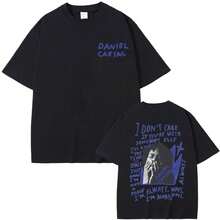 Daniel Caesar Never Enough Always Graphic Print T-Shirt Men Women Hip Hop Fashion Oversized T Shirts - màu đen - Xem 1