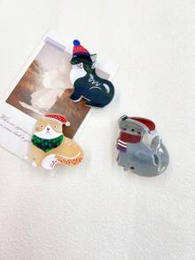 Süße Cartoon Katze & Tier Design Acryl Haarklammern, Haaraccessoires für Frauen elegante Haarspange - Verschiedenfarbig - Übersicht 3