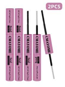 [Độ bền cực cao 72 giờ] Bộ 1/2/3 chai keo dán mi và dung dịch định hình mi 2 trong 1 không gây dị ứng | Độ bền cực cao 72 giờ, không chứa latex, chống thấm nước | Dùng cho mi giả tự làm, dụng cụ trang điểm mi giả | Keo dán mi giả màu đen pha trộn - Màu tím - Xem 10