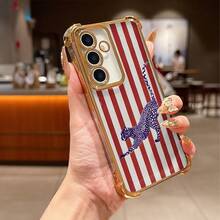 Drawing Pattern Phone Case, Suitable For IPhone 17/16/15/14/13/12 Pro/AIR/XR/XS And  S25/24/223/S22/FE/Plus Series Models. Made Of TPU Material, Equipped With Anti Drop And Cushioning Protection, It Is The Perfect Gift For Friends, Family, Children, Birthdays, Spring Festival Celebrations, Holidays, Boyfriends, Girlfriends, And Valentine's Day. - 金色 - 查看 7