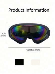 1副户外运动滑雪镜，骑行防护眼镜，雪地装备滑雪眼镜 - 多色 - 查看 4