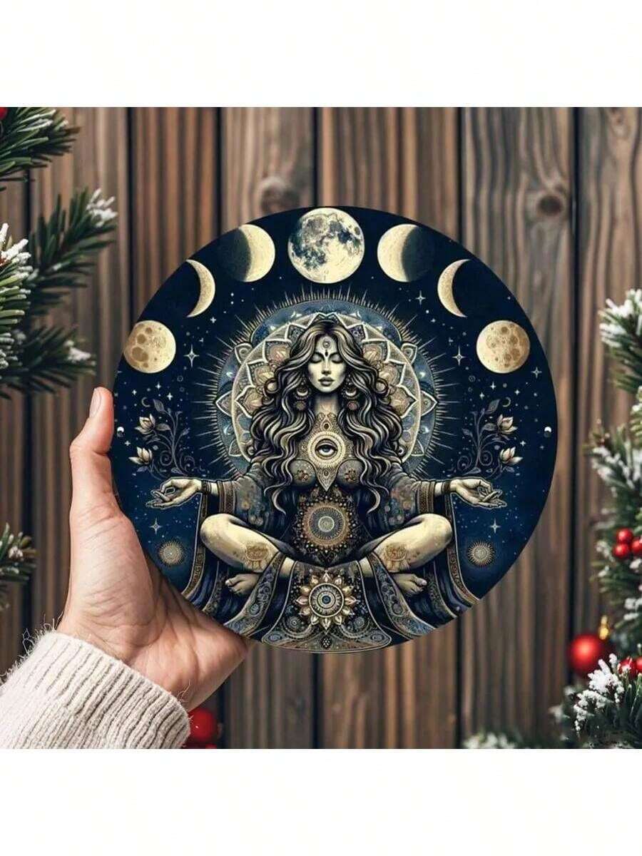 8x8 英寸。木质，精美女性人物造型，个性化礼品，艺术办公装饰，家居咖啡厅墙面装饰，适合室内/室外、画廊、俱乐部等场所。礼物之选，家居装饰，房间装饰，墙面装饰，生日毕业纪念。 - 彩色 - 查看 1