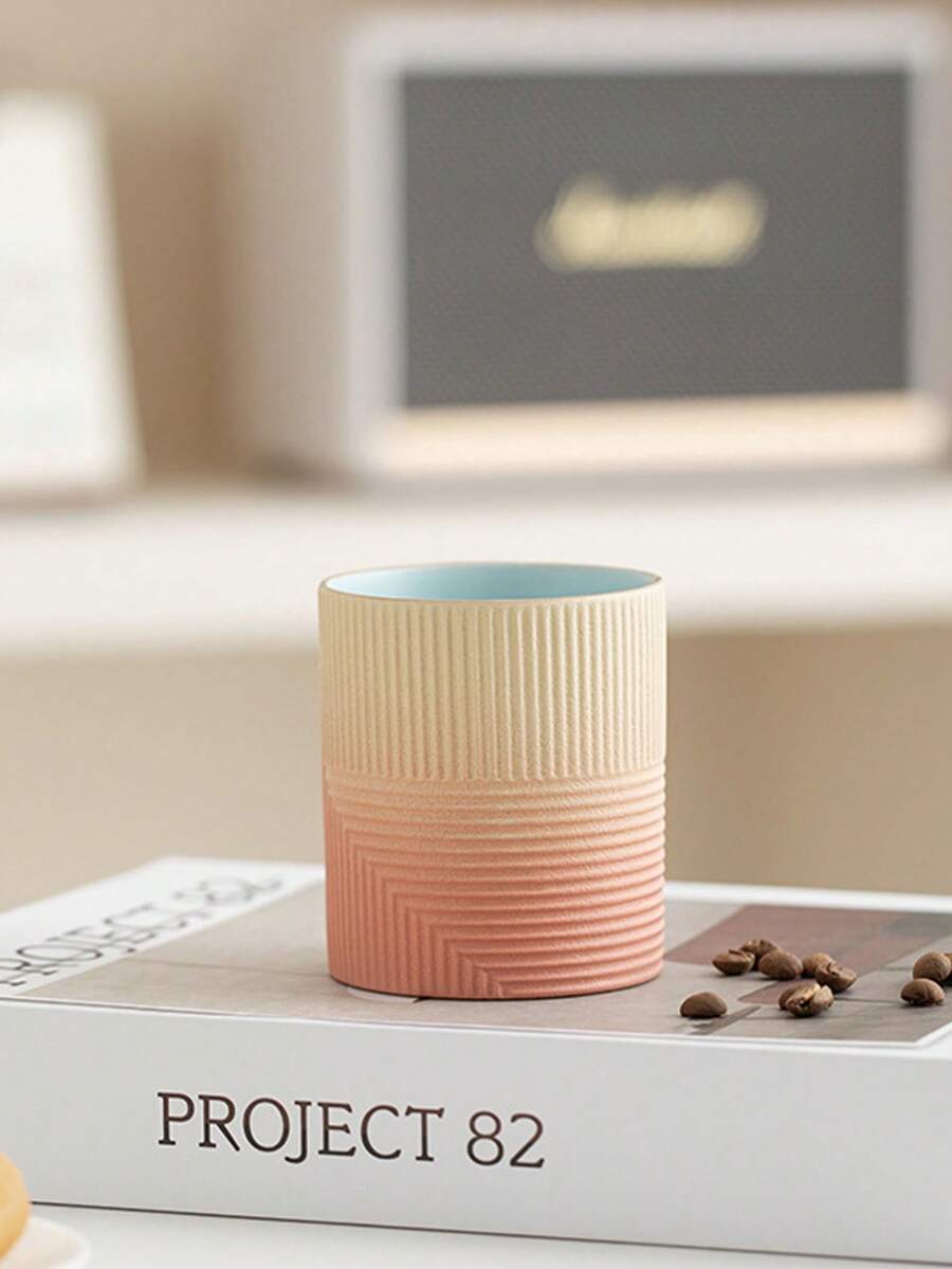 1pc 3.15-Inch High Ceramic Latte Coffee Cup, 200ml Water Mug, Creative Personal Espresso Cup, Graduation & Family Gathering Cup